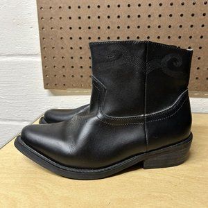 Saddle Tramp Men’s Leather Black Boots Size 9.5 W Side Zip 98175n Western